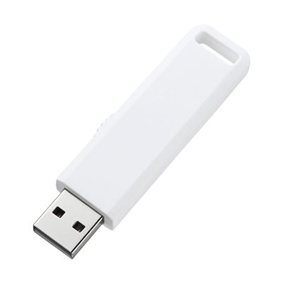 USBメモリ USB2.0 スライド式コネクタ (ホワイト) UFD-SL○GWNシリーズ-サンワサプライ株式会社