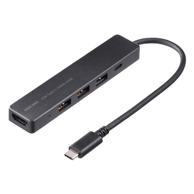 HDMIポート付 USB Type-Cハブ USB-5TCH15BK-サンワサプライ株式会社