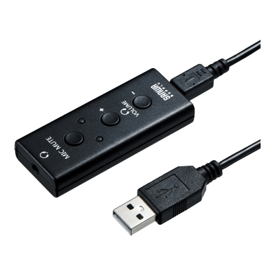 USBオーディオ変換アダプタ (4極ヘッドセット用) MM-ADUSB4N-サンワサプライ株式会社
