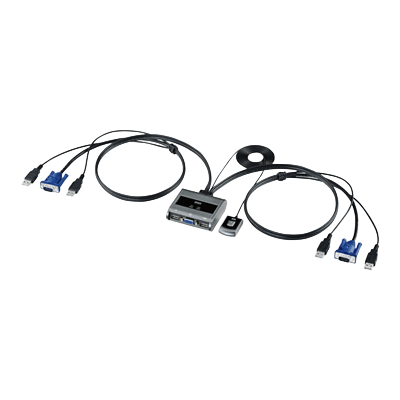 パソコン切替器 (エミュレーション非搭載・手元スイッチ付き) SW-KVM2UUSN2-サンワサプライ株式会社