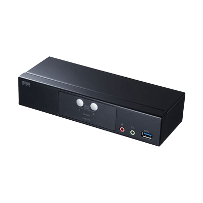 DisplayPort対応パソコン自動切替器 (2:1) SW-KVM2HDPU-サンワサプライ株式会社