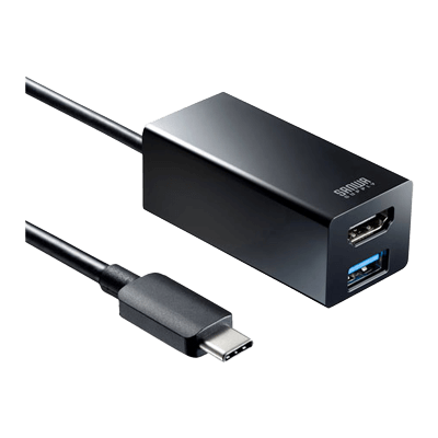 USB Type-C HDMI変換アダプタ (USBハブ付) USB-3TCH35BK-サンワサプライ株式会社