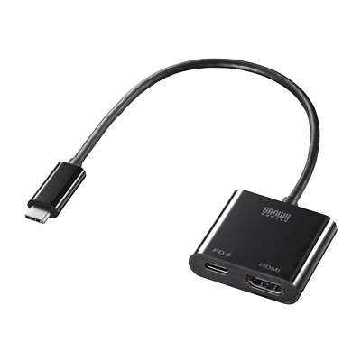 USB Type-C-HDMI変換アダプタ (4K/60Hz/PD対応) AD-ALCPHDPD-サンワサプライ株式会社