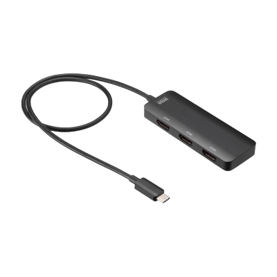 USB Type C-HDMI変換アダプタ (3ポート/4K対応) AD-ALCMST3HD2-サンワサプライ株式会社