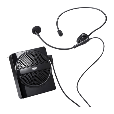 ハンズフリー拡声器スピーカー (ブラック) MM-SPAMP2-サンワサプライ株式会社