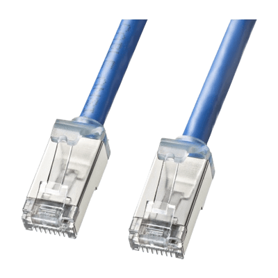 カテゴリ6A STP LANケーブル (超ショートブーツ・ブルー) KB-T6ASBシリーズ-サンワサプライ株式会社