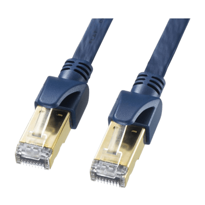 カテゴリ6Aハンダ産業用フラットLANケーブル ネイビーブルー KB-HFL6Aシリーズ-サンワサプライ株式会社