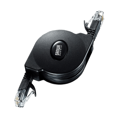 自動巻取りLANケーブル KB-MK19BK-サンワサプライ株式会社