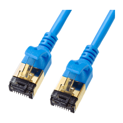 カテゴリ8細径LANケーブル ブルー KB-T8SLシリーズ-サンワサプライ株式会社