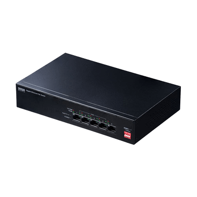 長距離伝送・ギガビット対応PoEスイッチングハブ (5ポート) LAN-GIGAPOE51-サンワサプライ株式会社