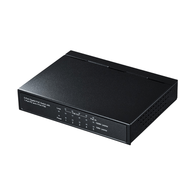 ギガビットスイッチングハブ (5ポート、PoE受電給電両対応) LAN-GIH5PSEPD-サンワサプライ株式会社