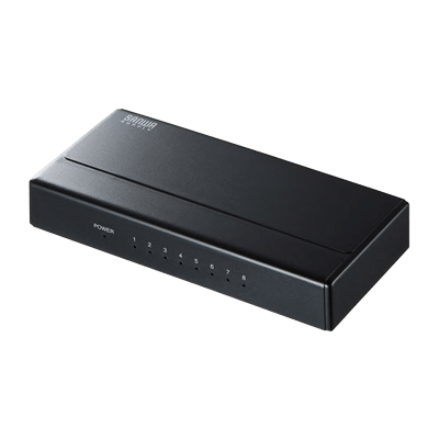 ギガビット対応 スイッチングハブ (8ポート・マグネット付き) LAN-GIGAP801BK-サンワサプライ株式会社