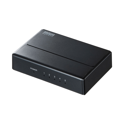 ギガビット対応 スイッチングハブ (5ポート・マグネット付き) LAN-GIGAP501BK-サンワサプライ株式会社