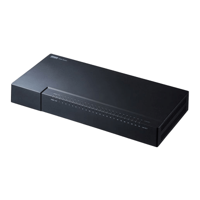 ギガビット対応 スイッチングハブ (24ポート・マグネット付き) LAN-GIGAP2402BK-サンワサプライ株式会社
