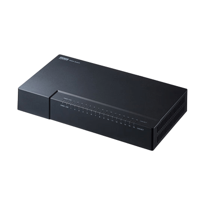 ギガビット対応 スイッチングハブ (16ポート・マグネット付き) LAN-GIGAP1602BK-サンワサプライ株式会社