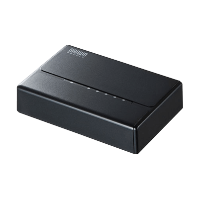 10/100Mスイッチングハブ スイッチングハブ (5ポート・マグネット付き) LAN-SWHP501BK-サンワサプライ株式会社