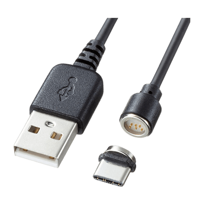 Magnet脱着式USB Type-Cケーブル (データ＆充電) 1m KU-MGDCA1-サンワサプライ株式会社