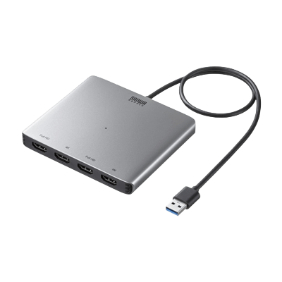 USB-HDMIディスプレイアダプタ (4K対応・ 4画面出力) USB-CVU3HD7-サンワサプライ株式会社