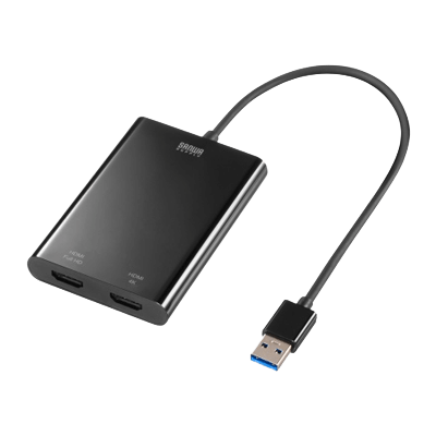 USB-HDMIディスプレイアダプタ (4K対応・2画面出力) USB-CVU3HD5-サンワサプライ株式会社