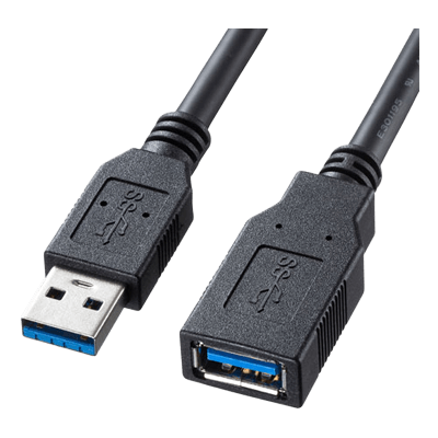 USB3.0延長ケーブル (ブラック) KU30-EN05K/10K-サンワサプライ株式会社
