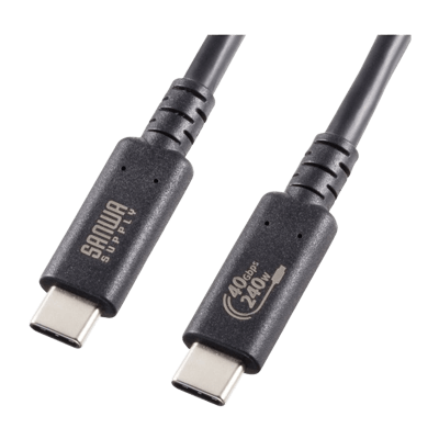 USB40Gbps (USB4 Gen3) Type-C ケーブル KU-40GCCPE10-サンワサプライ株式会社