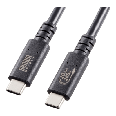 USB20Gbps (USB4 Gen2×2) Type-C ケーブル KU-20GCCPE10/20-サンワサプライ株式会社