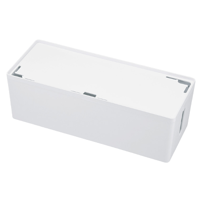 デスクアクセサリ ケーブル収納 ケーブル＆タップ収納ボックス (Lサイズ・ホワイト) CB-BOXP3WN2-サンワサプライ株式会社