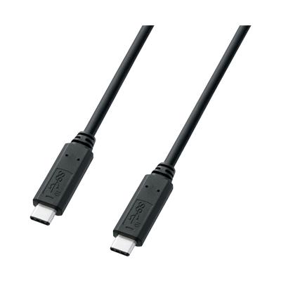 USB3.2 Type C Gen2 PD100W対応ケーブル (ブラック・1m) KU31-CCP510-サンワサプライ株式会社