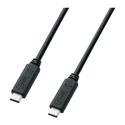 USB3.2 Type C Gen2 PD60W対応ケーブル (ブラック・1m) KU31-CCP310-サンワサプライ株式会社