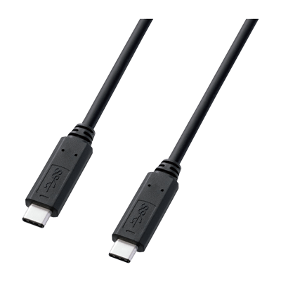 USB3.2 Type-C Gen1 PD対応ケーブル (ブラック) KU30-CCP310/320-サンワサプライ株式会社