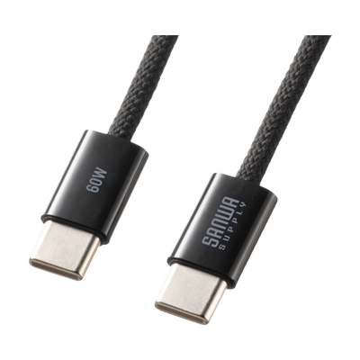 USB Type-Cシリコンメッシュケーブル (PD60W) KU-CCP60SM10BK (W) /20BK (W)-サンワサプライ株式会社