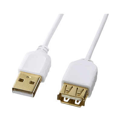 極細USB延長ケーブル (A-Aメス延長タイプ) KU-SLEN05WK/10BKK/15BKK/20WK-サンワサプライ株式会社