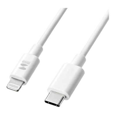 ライトニング Type-Cケーブル (1m・ホワイト) KB-IPLC10W-サンワサプライ株式会社