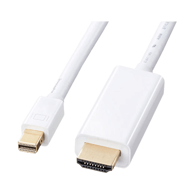 ミニDisplayPort-HDMI変換ケーブル (ホワイト) KC-MDPHDAシリーズ-サンワサプライ株式会社