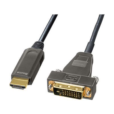 HDMI-DVI AOC (光ファイバ) ケーブル・10m KM-HD21-FB100-サンワサプライ株式会社