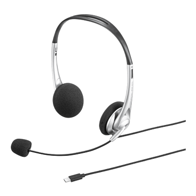 映像・音響機器 スマートフォン対応 USB TypeCヘッドセット MM-HSTC03SV-サンワサプライ株式会社