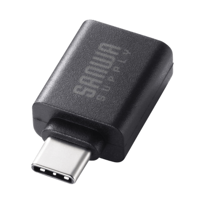 タブレット対応 USB5Gbps Type-C変換アダプタ (AtoC・樹脂コネクタ) AD-USB32CAF-サンワサプライ株式会社