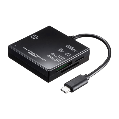 タブレット対応 USB3.1 Type-C マルチカードリーダー ADR-3TCML40BKN-サンワサプライ株式会社