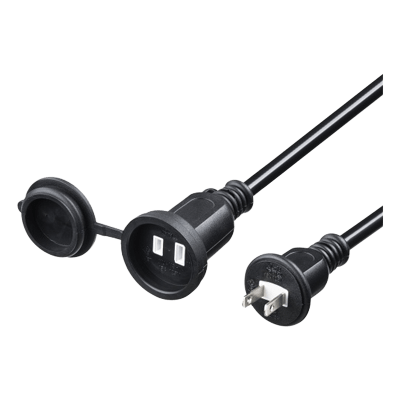 電源タップ (2極タイプ) 防雨型電源延長コード (2P・ブラック) TAP-EX25B-10/5-サンワサプライ株式会社