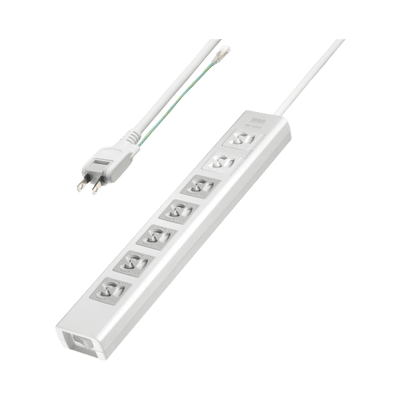 電源タップ (2極タイプ) 抜け止めシャッタータップ (3P・7個口・2m) TAP-F37SH-2KS/2ZS/3KS-サンワサプライ株式会社
