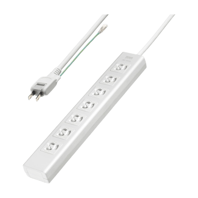 電源タップ (3極タイプ) 抜け止めシャッタータップ (3P・7個口・3m) TAP-F37SH-3SR-サンワサプライ株式会社