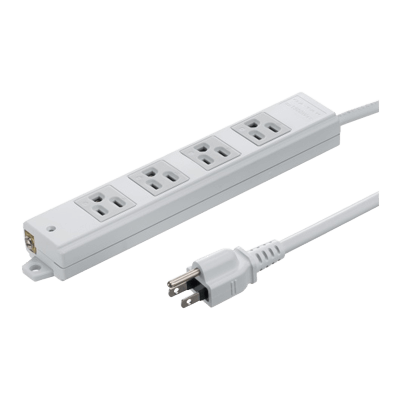 電源タップ (3極タイプ) 工事物件タップ (3P・4個口・1m) TAP-KS4N-1-サンワサプライ株式会社