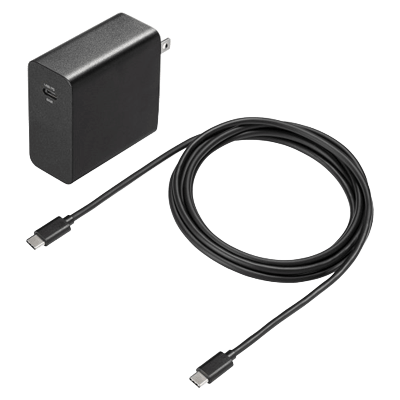 USB PD対応AC充電器 (PD65W・Type-Cケーブル付き) ACA-PD91BK-サンワサプライ株式会社
