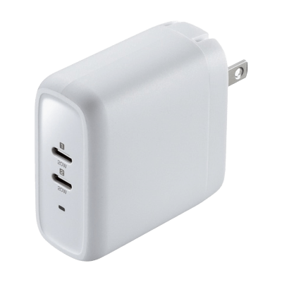 USB PD対応AC充電器 (PD20W×2ポート) ACA-PD97W-サンワサプライ株式会社