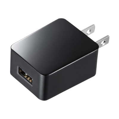 USB充電器 (1A・高耐久タイプ・ブラック) ACA-IP49BKN-サンワサプライ株式会社