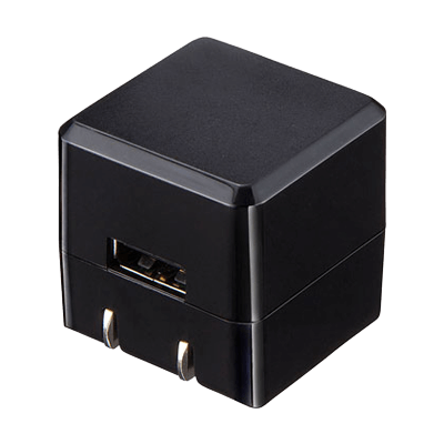キューブ型USB充電器 (1A・高耐久タイプ) ACA-IP70BK/W-サンワサプライ株式会社