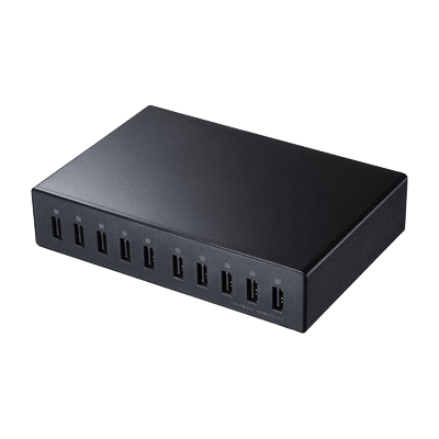 USB充電器 (10ポート・合計20A・高耐久タイプ) ACA-IP68-サンワサプライ株式会社