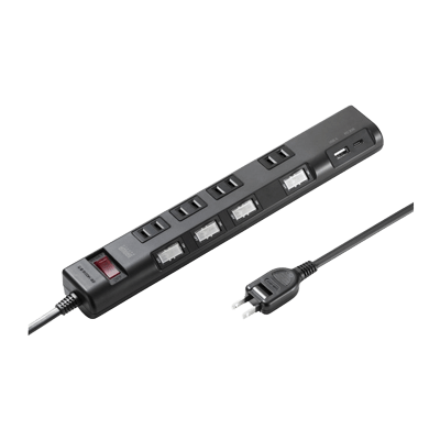 スイッチ付きタップ 節電タップ (2P・4個口) TAP-B107UC-1BK (W) /2BK (W) /3BK (W)-サンワサプライ株式会社