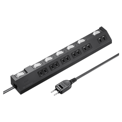 スイッチ付きタップ 節電タップ (2P・6個口) TAP-S30-1BK (W) /2BK (W) /3BK (W)-サンワサプライ株式会社