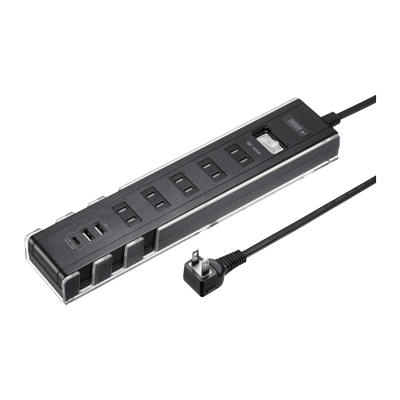 USB充電機能付きタップ スタンド付き (2P・5個口) TAP-B47UC-15BK (W) /3BK (W)-サンワサプライ株式会社
